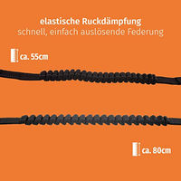 Produktbild von Floxik Elastischer Ruckdämpfer Schwarz S für mittelgroße Hunde als Joggingleine aus Gummi
