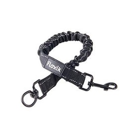 Floxik Joggingleine Ruckdämpfer für Hunde klein in Schwarz mit Edelstahl und elastischer Leinenverlängerung Größe S – Bild 1 von 5