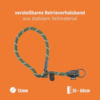 Produktbild von Floxik Retrieverhalsband Erziehungshalsband aus Seil grün für mittelgroße und große Hunde mit Zugstopp wasserabweisend - 1 Stk.
