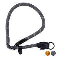 Produktbild von Floxik Retrieverhalsband Grau - Robustes Seil-Erziehungshalsband mit Zugstopp für Hunde mit 30-60 cm Halsumfang - 1 Stk.