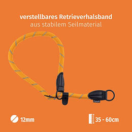 Floxik Retrieverhalsband Orange Robustes Seil-Erziehungshalsband mit Zugstopp für Hunde mit 30-60 cm Halsumfang und wasserabweisender Eigenschaft – Bild 1 von 4