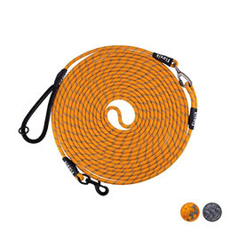 Floxik Schleppleine für Hunde als Trainingsleine für Welpen, orange Seilleine Größe M, wasserabweisend - 10 m – Bild 1 von 5
