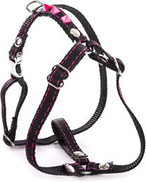 Produktbild von Fluoreszierendes Hundegeschirr Martin Sellier aus Nylon in Schwarz oder Rosa 15/35-45 cm