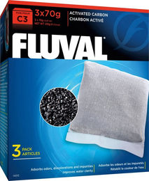 Fluval Aktivkohle-Filterpatrone für Fischfilter C3, 3er Pack (210g) - 3 x 70 g – Bild 1 von 3