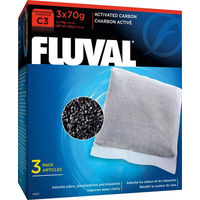 Produktbild von Fluval Aktivkohle-Filterpatrone für Fischfilter C3, 3er Pack (210g) - 3 x 70 g