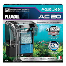 Fluval AquaClear AC20 Hochleistungs-Rucksackfilter für Fischaquarien 18–76 Liter – Bild 1 von 6