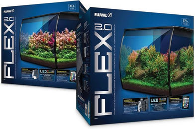 Produktbild von Fluval Aquarium Flex 2.0 Schwarz 34 Liter