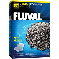 Produktbild von Fluval Zeo-Carb Aktivkohle und Ammoniak-Entferner für Süßwasser Fisch Filtermedium 450g - 3 x 150 g