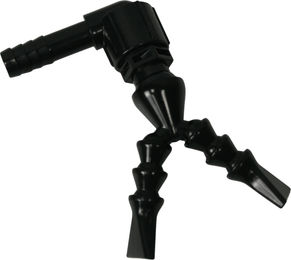 Fluval Zwillingsauslassstutzen Set für Fisch Außenfilter FLEX / SPEC XV aus Kunststoff Schwarz – Bild 1 von 2
