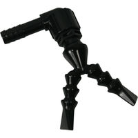 Produktbild von Fluval Zwillingsauslassstutzen Set für Fisch Außenfilter FLEX / SPEC XV aus Kunststoff Schwarz
