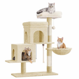 Fobyfurny Kratzbaum für Katzen mit verstellbarer Basis und Plüschbällen 95 cm – Bild 1 von 1