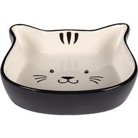 Produktbild von Fofa Flamingo Keramik Futternapf für Katzen Schwarz-Weiß 250ml - 250 ml