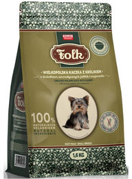 FOLK Trockenfutter für kleine Hunde Adult Getreidefrei mit Ente Kaninchen Apfel und Majoran 1,6kg – Bild 1 von 3