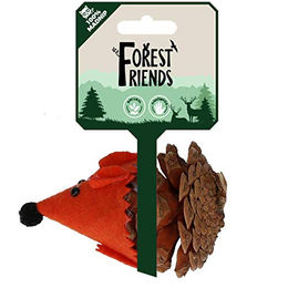 Forest Friends Katzenspielzeug Maus aus Filz Orange 8cm – Bild 1 von 6