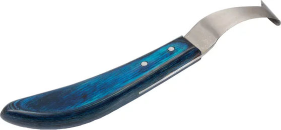 Produktbild von Forget Hufkratzer für Pferde aus Holz mit Hakenstiften in Blau