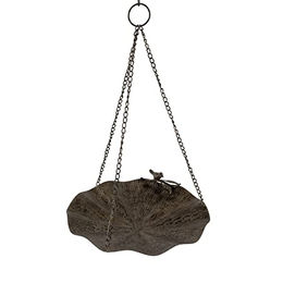 Formano Vogeltränke aus Metall mit Vogel-Dekoration in Braun 38x60cm – Bild 1 von 2