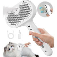 Produktbild von Forrlite Dampfbürste für Katzen und Hunde aus Edelstahl mit Sprühfunktion in Weiß