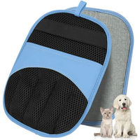Produktbild von Forrlite Fellpflegehandschuhe 2er Set antistatische Tierhaarhandschuhe mit 5-Finger-Design für Hunde und Katzen zur Fellpflege und Reinigung von Polstern und Kleidung