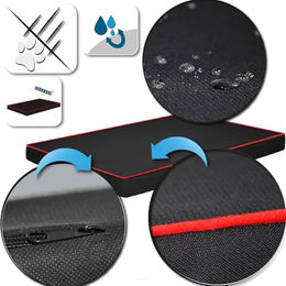 FORTISLINE Hundebett O’AHU Plus 90x60x8 cm orthopädische Hundematte mit Memory Foam und wasserdichter Matratze – Bild 1 von 5