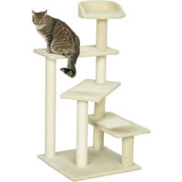 Produktbild von Fortuna Lai Kratzbaum Beige 100 cm Katzenturm mit Sisalstämmen und Plattform für kleine und mittelgroße Katzen