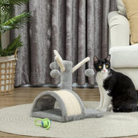 Produktbild von Fortuna Lai Kratzbaum für Katzen mit Höhle und Spielball in Hellgrau 40 cm