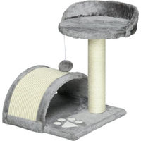 Produktbild von Fortuna Lai Kratzbaum Grau mit Höhle, Spielball und Sisal-Seil für Katzen bis 4 kg