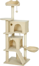 Fortuna Lai Kratzbaum Katzenturm mit Hängematte, Höhle und Sisalstämmen, Beige, 48 x 48 x 140 cm – Bild 1 von 1