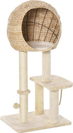 Fortuna Lai Kratzbaum mit Katzenhöhle und Ballspielzeug aus Sisal Beige 100 cm für kleine Katzen – Bild 1 von 1