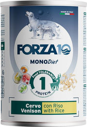 Produktbild von Forza 10 Diet Low Grain Nassfutter Wild und Reis Hypoallergen Monoprotein für Adult Hunde 6 x 400 g - 6 x 400 g