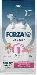 Produktbild von Forza 10 Medium Diet Low Grain Hundefutter Adult mit Schwein Monoprotein Hypoallergen 12 kg - 12 kg