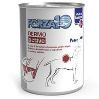 Produktbild von Forza10 Dermo Active Hundefutter Nassfutter mit Lachs und Fisch für erwachsene Hunde Hypoallergen Getreidefrei 6 x 390 g - 6 x 390 g