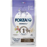 Produktbild von FORZA10 Mini & Toy Diet Hund Adult Lamm & Reis Hypoallergen Monoprotein 1,5 kg - 1,5 kg