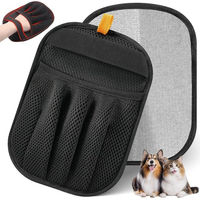 Produktbild von FOUORTUNATE-BEE Fellpflegehandschuhe 2er-Set aus TPR für Hunde und Katzen zur elektrostatischen Haarentfernung in Schwarz