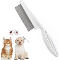Produktbild von FOUORTUNATE-BEE Flohkamm 2er Set aus Metall für Hunde und Katzen mit feinen Zinken zur Fellpflege gegen Flöhe und Läuse