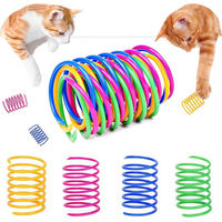 Produktbild von FOUORTUNATE-BEE Intelligenzspielzeug für Katzen 20 Stück Bunte Spiralfedern aus Kunststoff