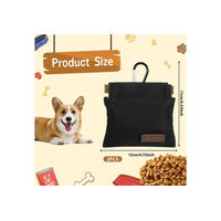 Produktbild von FOUORTUNATE-BEE Leckerlibeutel Set aus Stoff mit Karabiner für Hundetraining Schwarz 2 Stück
