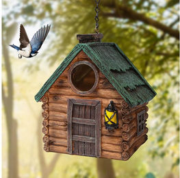 FOUORTUNATE-BEE Vogelhaus Nistkasten hängend für Wildvögel als Garten Dekoration – Bild 1 von 5