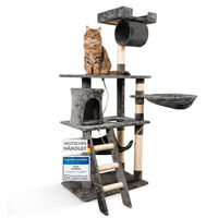 Produktbild von Foxdevil by xonic Kratzbaum für Katzen mit Hängematte und Höhle in Grau, 141 cm hoch