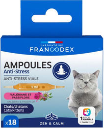 Francodex Anti-Stress Ampullen zur Beruhigung für Katzen 18 x 1 ml – Bild 1 von 3