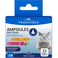 Produktbild von Francodex Anti-Stress Ampullen zur Beruhigung für Katzen 18 x 1 ml