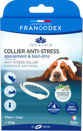 Francodex Anti-Stress-Halsband mit Baldrian für Hunde mittlerer Rassen 60 cm Weiß - 60 cm – Bild 1 von 11