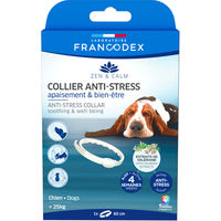 Produktbild von Francodex Anti-Stress-Halsband mit Baldrian für Hunde mittlerer Rassen 60 cm Weiß - 60 cm