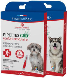 Francodex CBD Spot-On Pipetten für Hunde unter 20 kg Mittlere Rassen – Bild 1 von 4