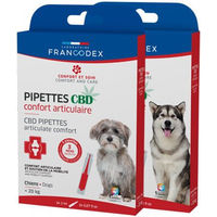 Produktbild von Francodex CBD Spot-On Pipetten für Hunde unter 20 kg Mittlere Rassen