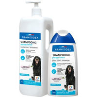 Produktbild von Francodex Pelage Shampoo für Hunde mit Schwarz und Dunkelbraun 1 l