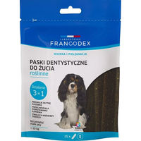 Produktbild von FRANCODEX Pflanzliche Kaustreifen gegen Mundgeruch und Zahnbeleg für kleine Hunde Adult Vegan und Hypoallergen 30 Stück - 15 x 228 g