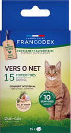 Francodex Vers O Net Tabletten für Katzen zur Unterstützung von Verdauung und Immunsystem 15 Stück – Bild 1 von 2