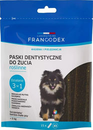 FRANCODEX Zahnpflege-Snack XS Pflanzliche Kaustreifen gegen Mundgeruch und Zahnbeleg Vegan Hypoallergen für kleine Hunde Adult – Bild 1 von 2