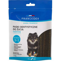 Produktbild von FRANCODEX Zahnpflege-Snack XS Pflanzliche Kaustreifen gegen Mundgeruch und Zahnbeleg Vegan Hypoallergen für kleine Hunde Adult