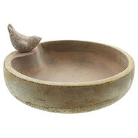 Produktbild von Frank Flechtwaren Vogeltränke aus Keramik in Natur Braun Beige Ø 32 x 8 cm